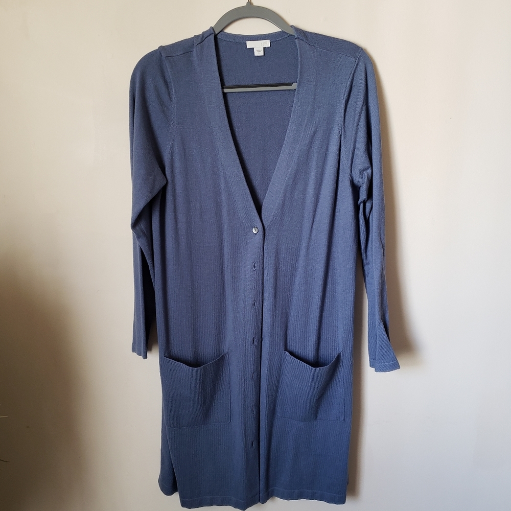 J. JILL LONG BUTTON DOWN CARDIGAN